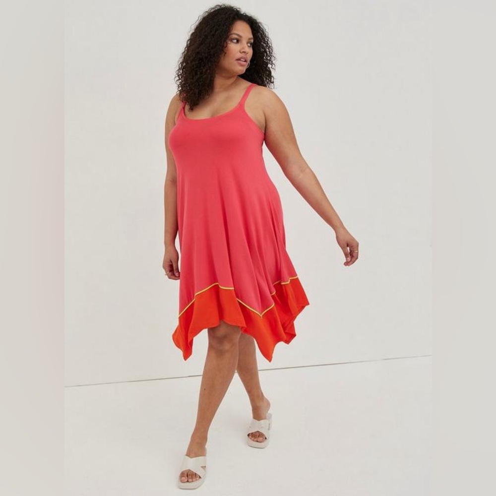 Plus Size 5X Torrid Super Soft Mini Jersey Hanky Hem Dress